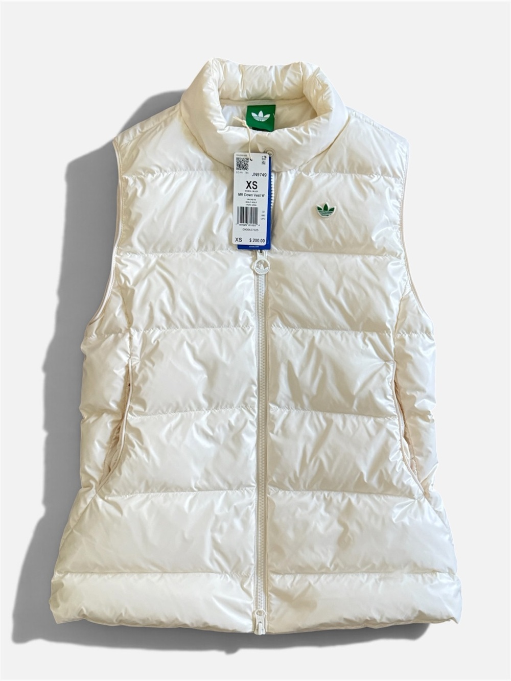 NWT ADIDAS ORIGINALS Down Puffer Vest Chalk White XS